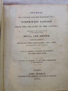 Image for Journal of a Voyage for the Discovery of a North-West Passage From the Atlantic to the Pacific; Performed in the Years 1819-20, in His Majesty's Ships Hecla and Griper, Under the Orders of William Edward Parry, R. N., F. R. S., and Commander of the Expedition [Bound With] The North Georgia Gazette, and Winter Chronicle