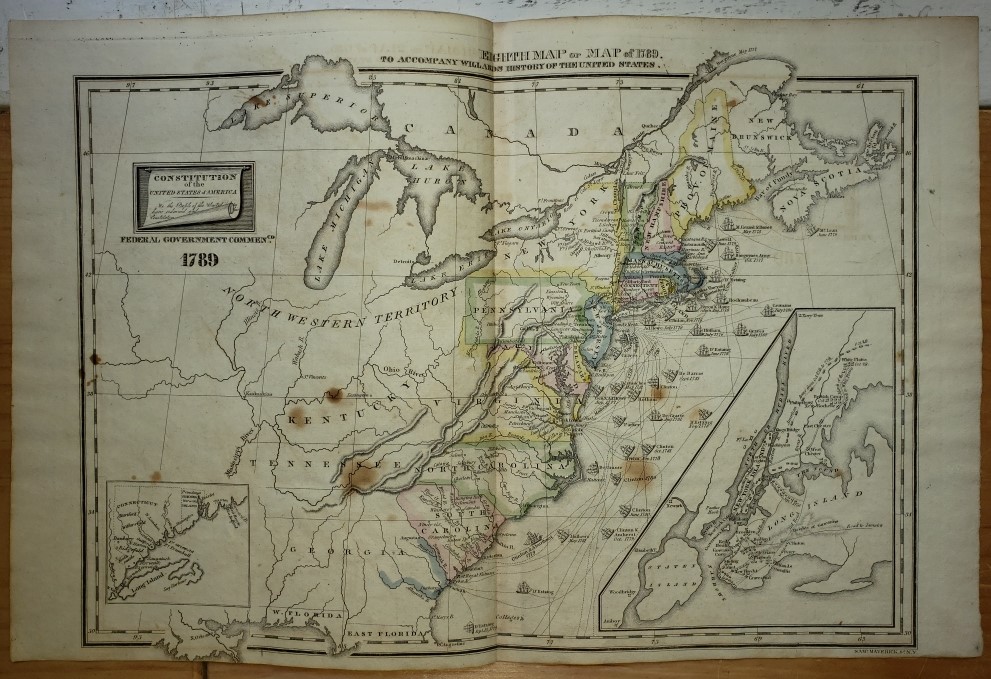 Image for Original Map - "Eighth Map or Map of 1789."  A Series of Maps to Willard's History of the United States, or, Republic of America.