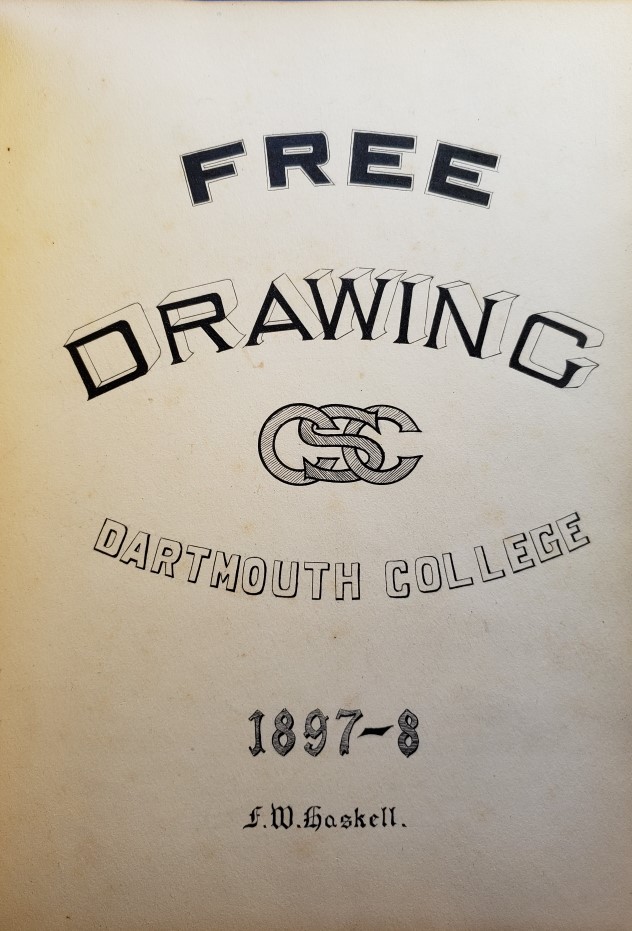 Image for College Art Student's Original Sketchbook: "Free Drawing, CSC, Dartmouth College, F. W. Haskell"