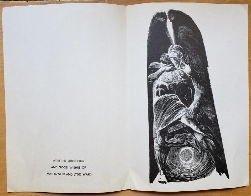 Image for Original Holiday Christmas Card - "With the greetings and good wishes of May McNeer and Lynd Ward"