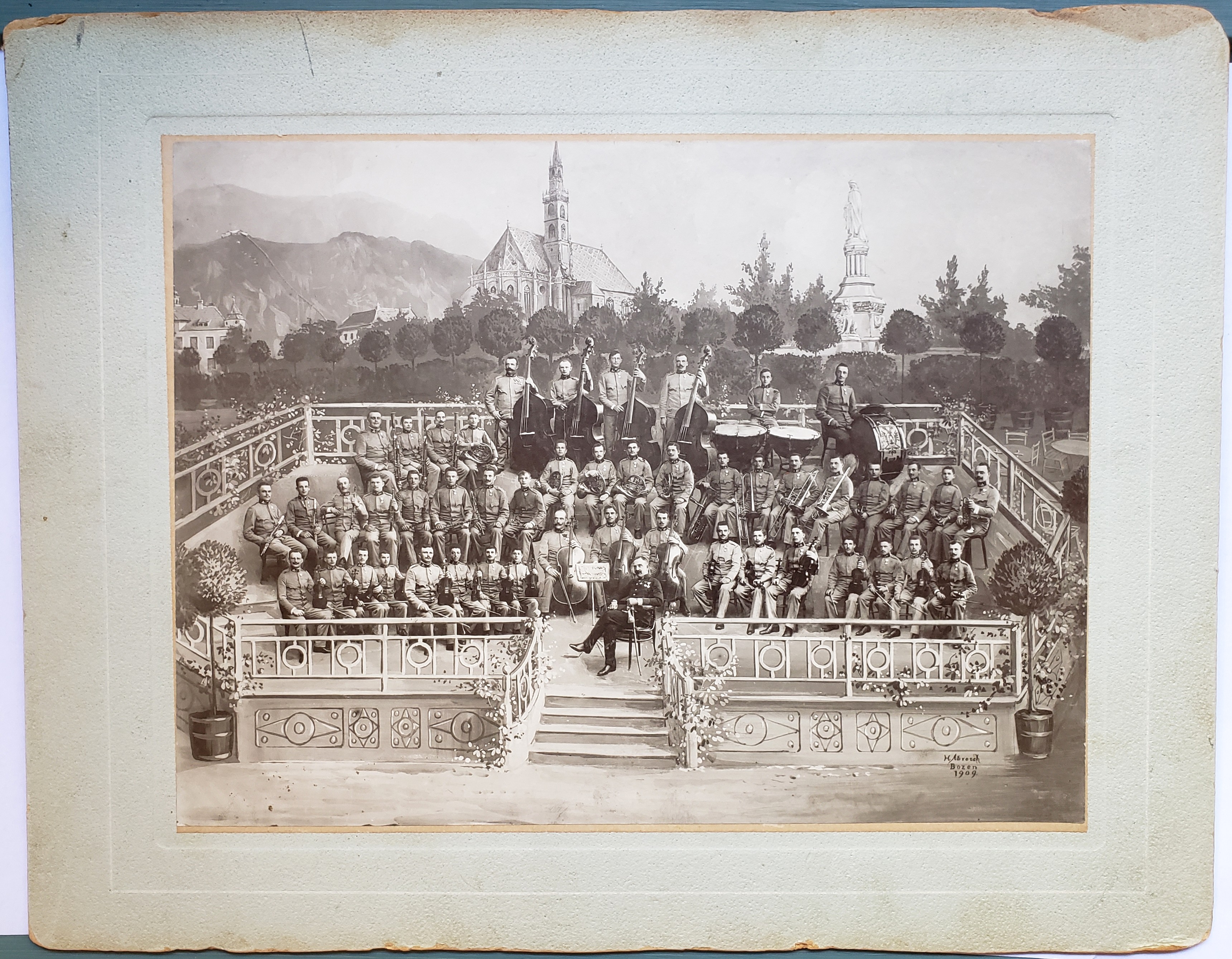 Original Group Portrait Photograph - Untitled [Civic or Military Band of Bozen, South Tyrol, Austria-Hungary and Italy]