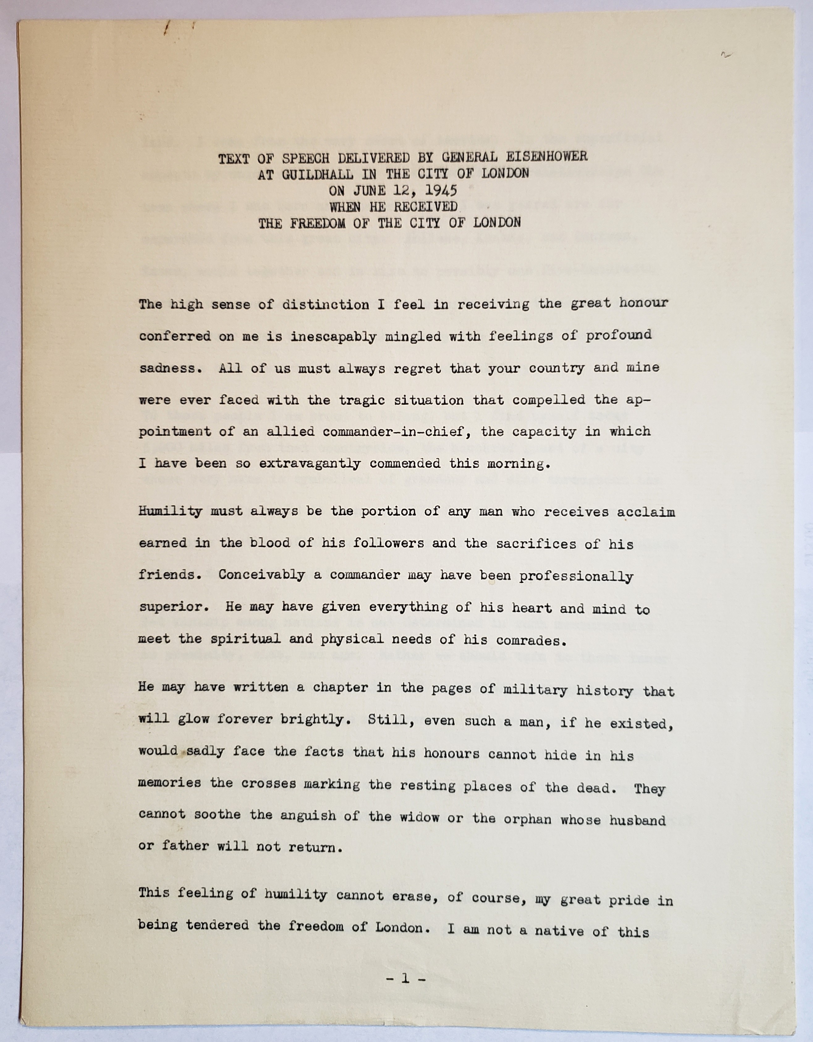 Image for Collection of Three Original Speeches by Dwight D. Eisenhower, 1945, 1956, and 1958 Collection of Three Original Speeches by Dwight D. Eisenhower, 1945, 1956, and 1958